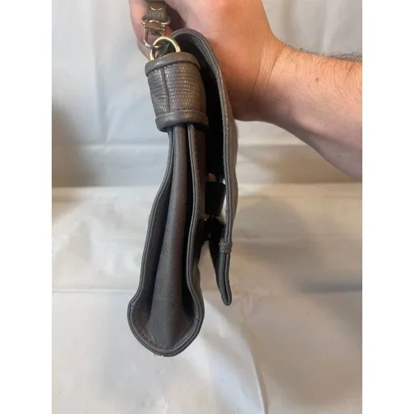 Trina TURK Gray Leather Bag Shoulder Crossbody with Handle Magnetic - Picture 5 of 13